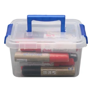 3.5L Clear Plastic Storage with Box Clip Lid, Carry Handle Ideal for Home Office - Image 3